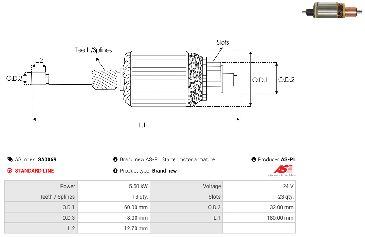 AS-PL sa0069 600mm