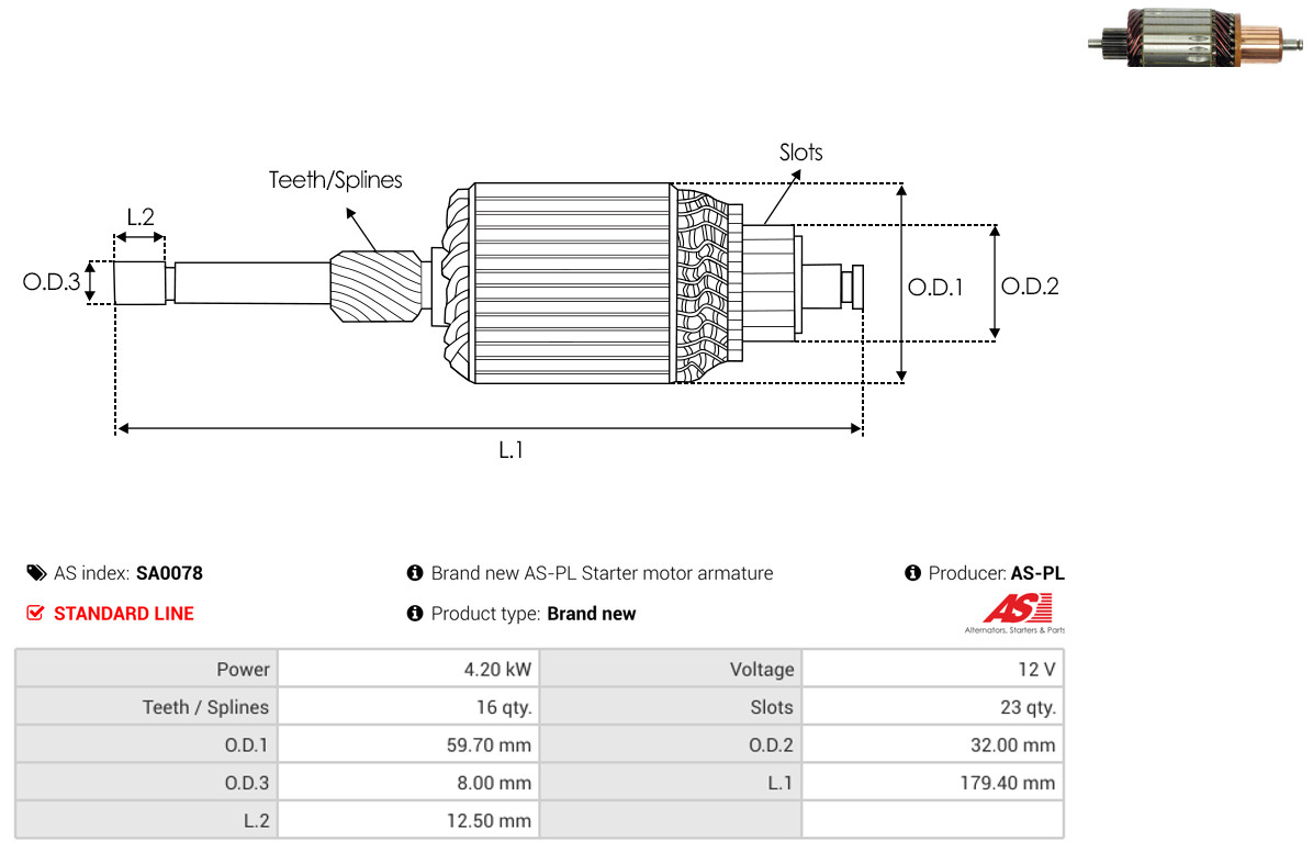 AS-PL sa0078 59,70mm