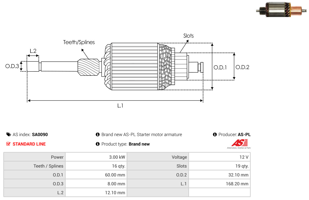 AS-PL sa0090 600mm