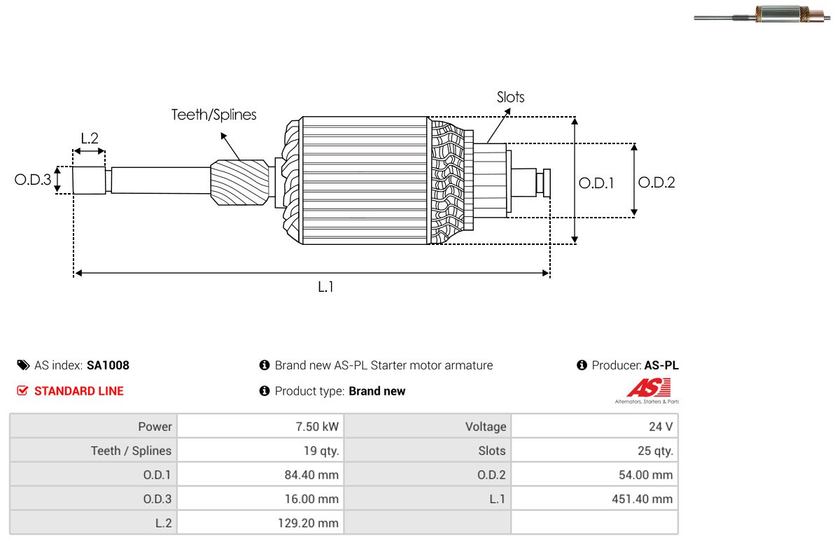 AS-PL sa1008 84,40mm