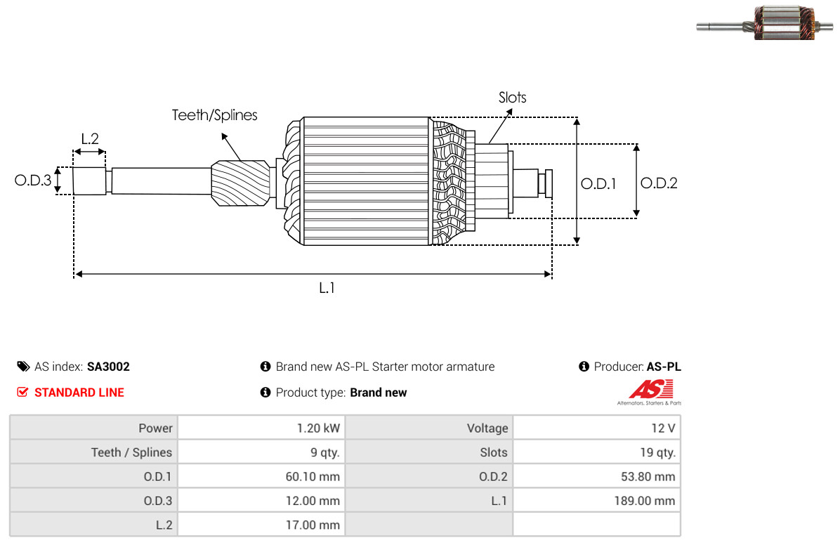 AS-PL sa3002 60,10mm