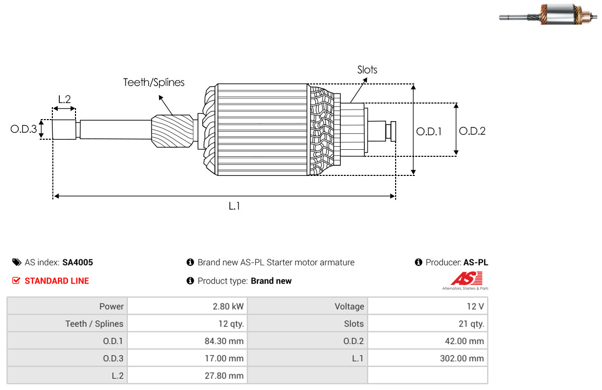 AS-PL sa4005 84,30mm