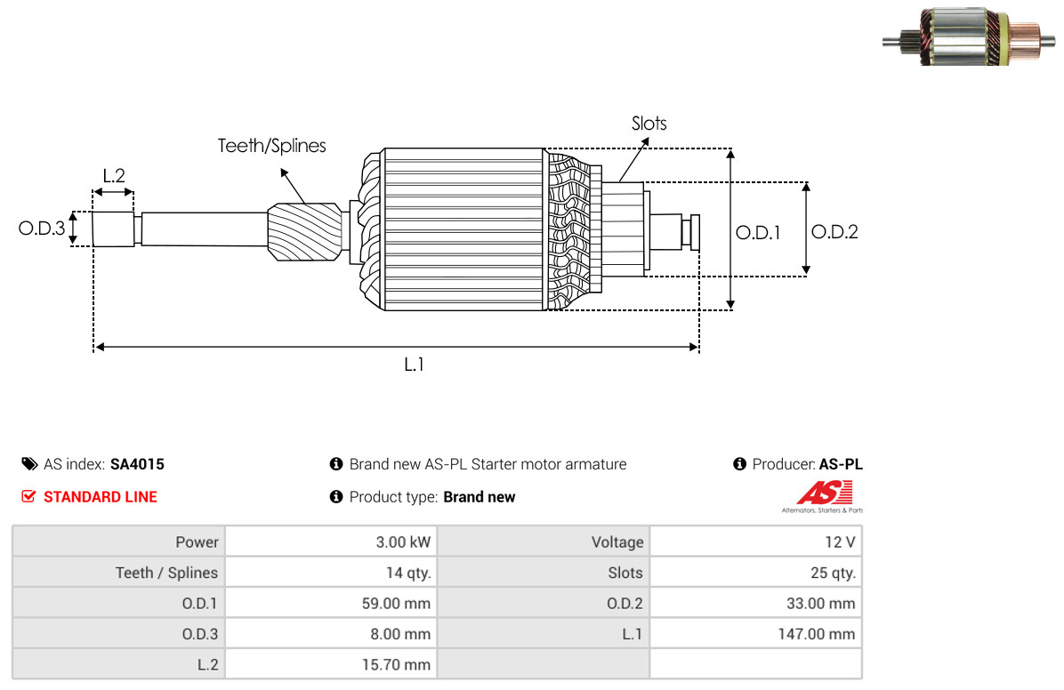 AS-PL sa4015 590mm