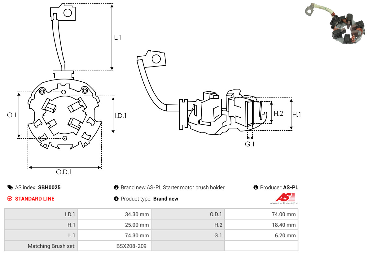 AS-PL sbh0025 740mm