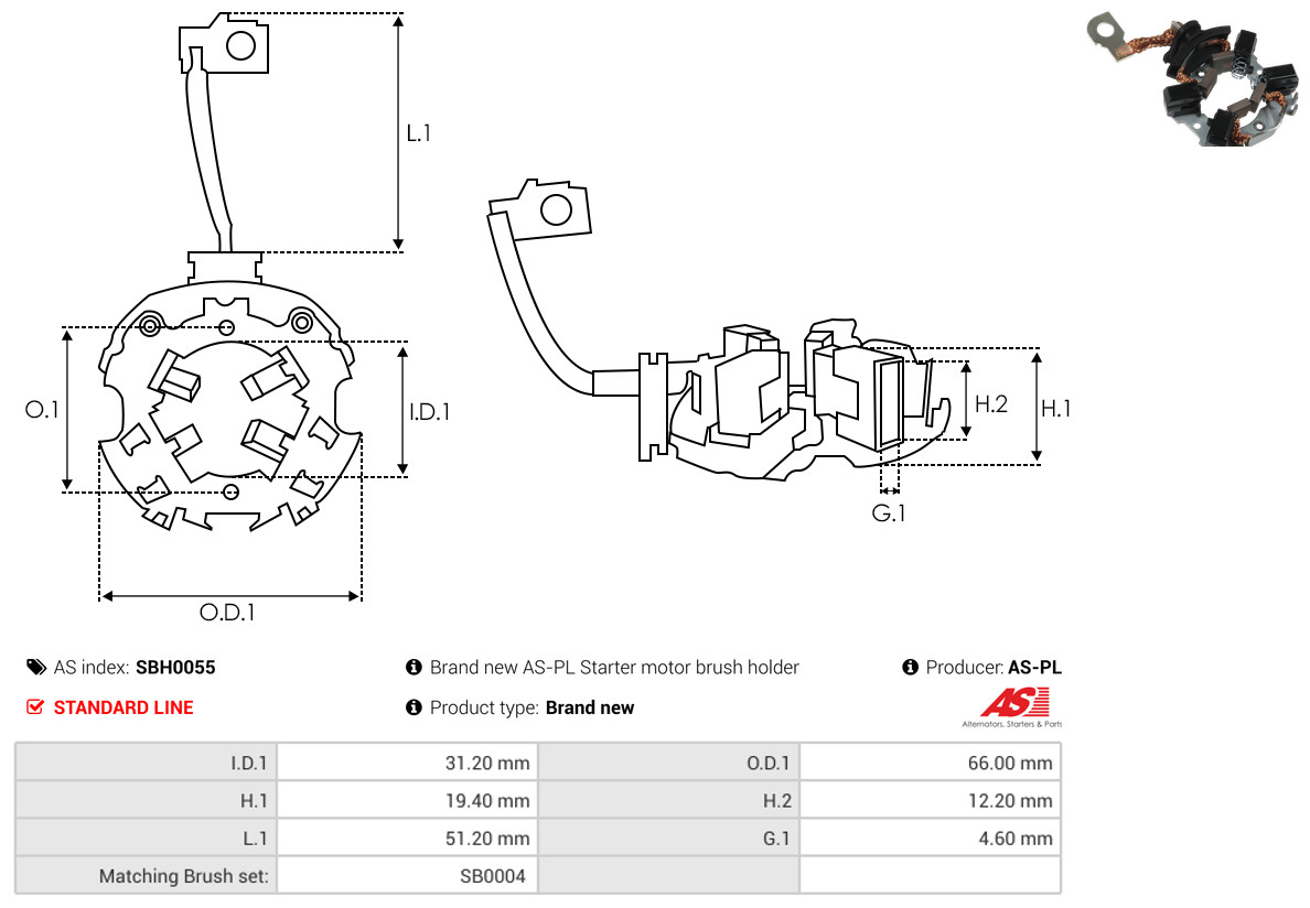 AS-PL sbh0055 660mm for MERCEDES-BENZ TOYOTA