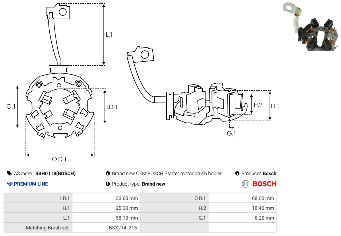 AS-PL sbh0118bosch 680mm