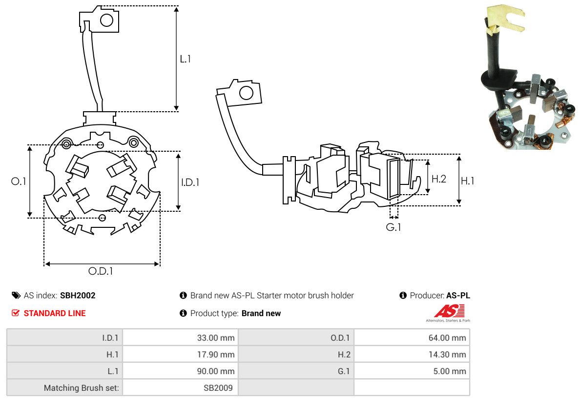 AS-PL sbh2002 640mm for ISUZU NISSAN