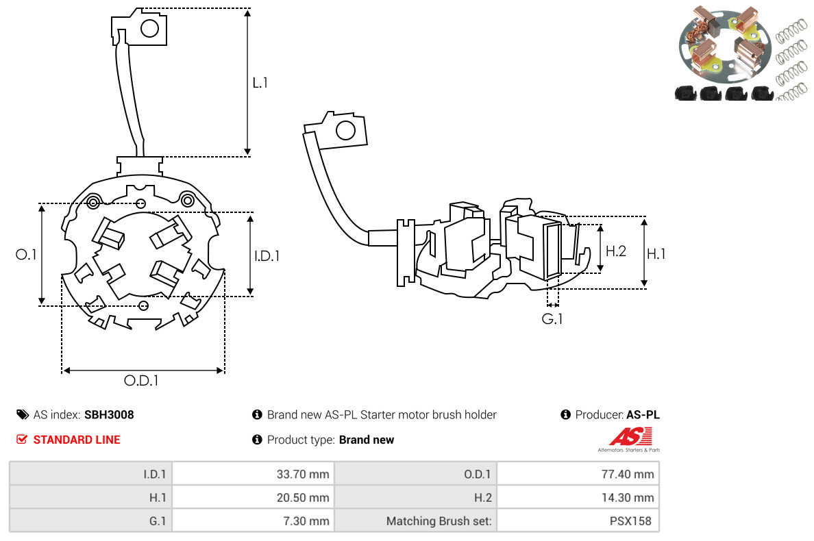 AS-PL sbh3008 77,40mm