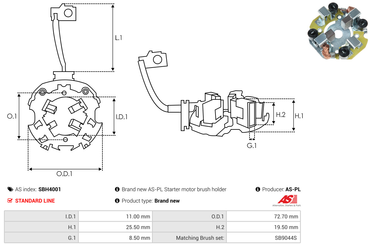 AS-PL sbh4001 72,70mm