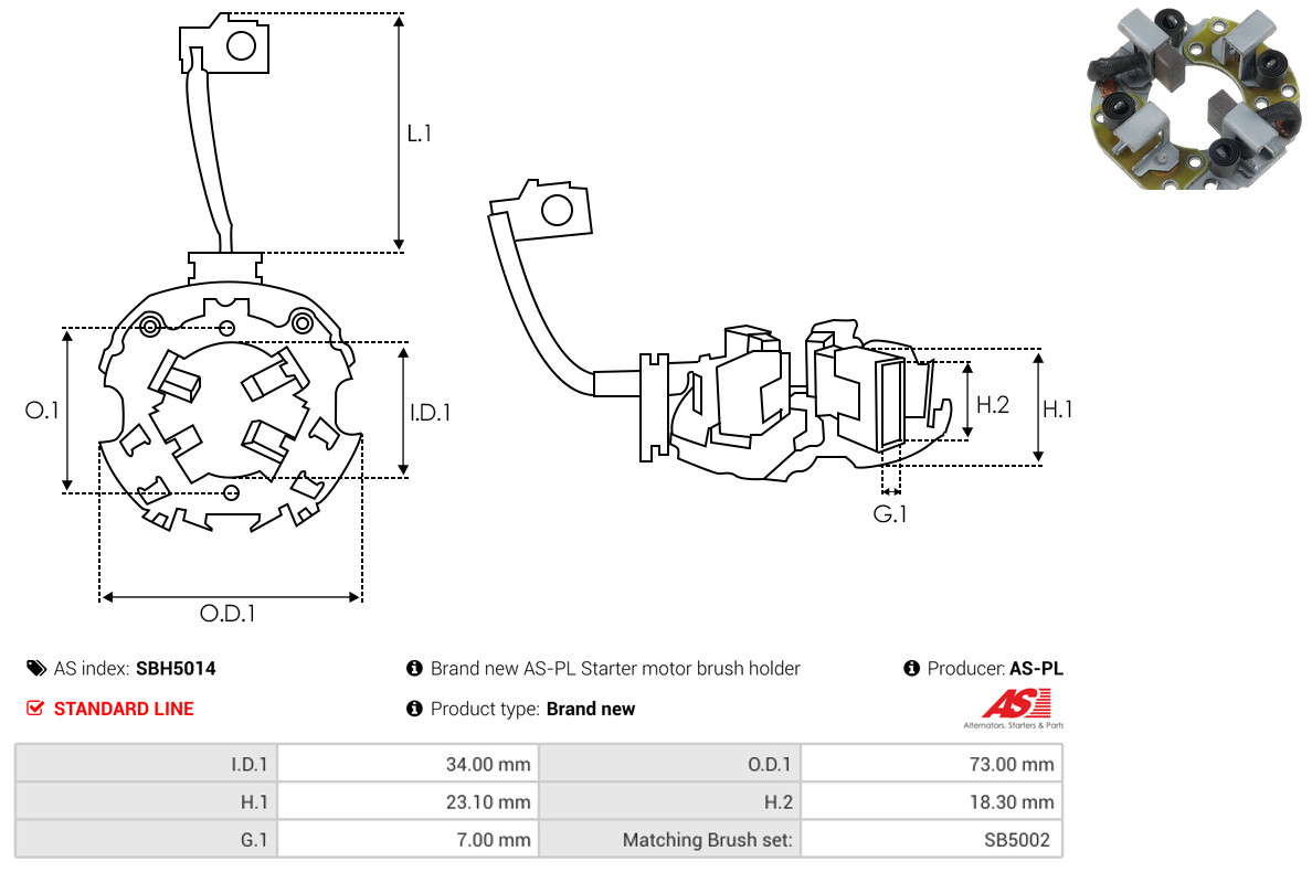 AS-PL sbh5014 730mm for HYUNDAI MITSUBISHI NISSAN