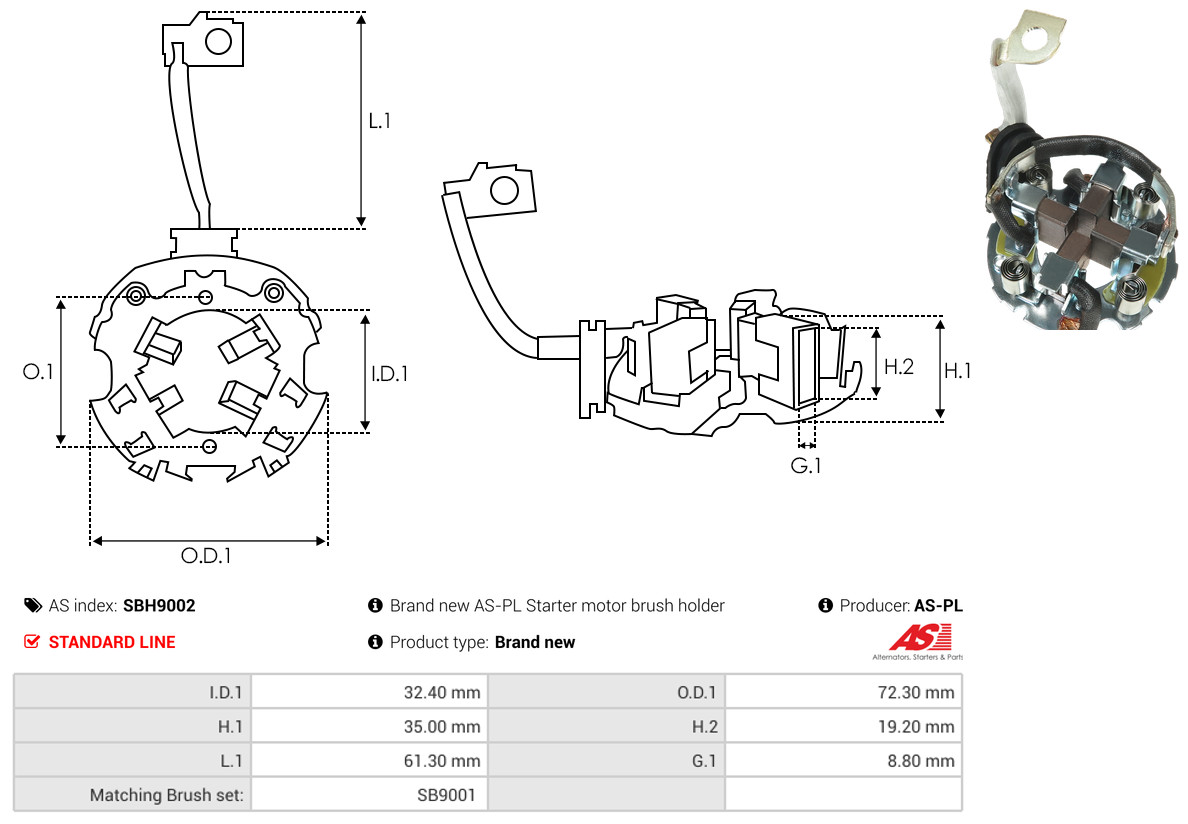 AS-PL sbh9002 72,30mm
