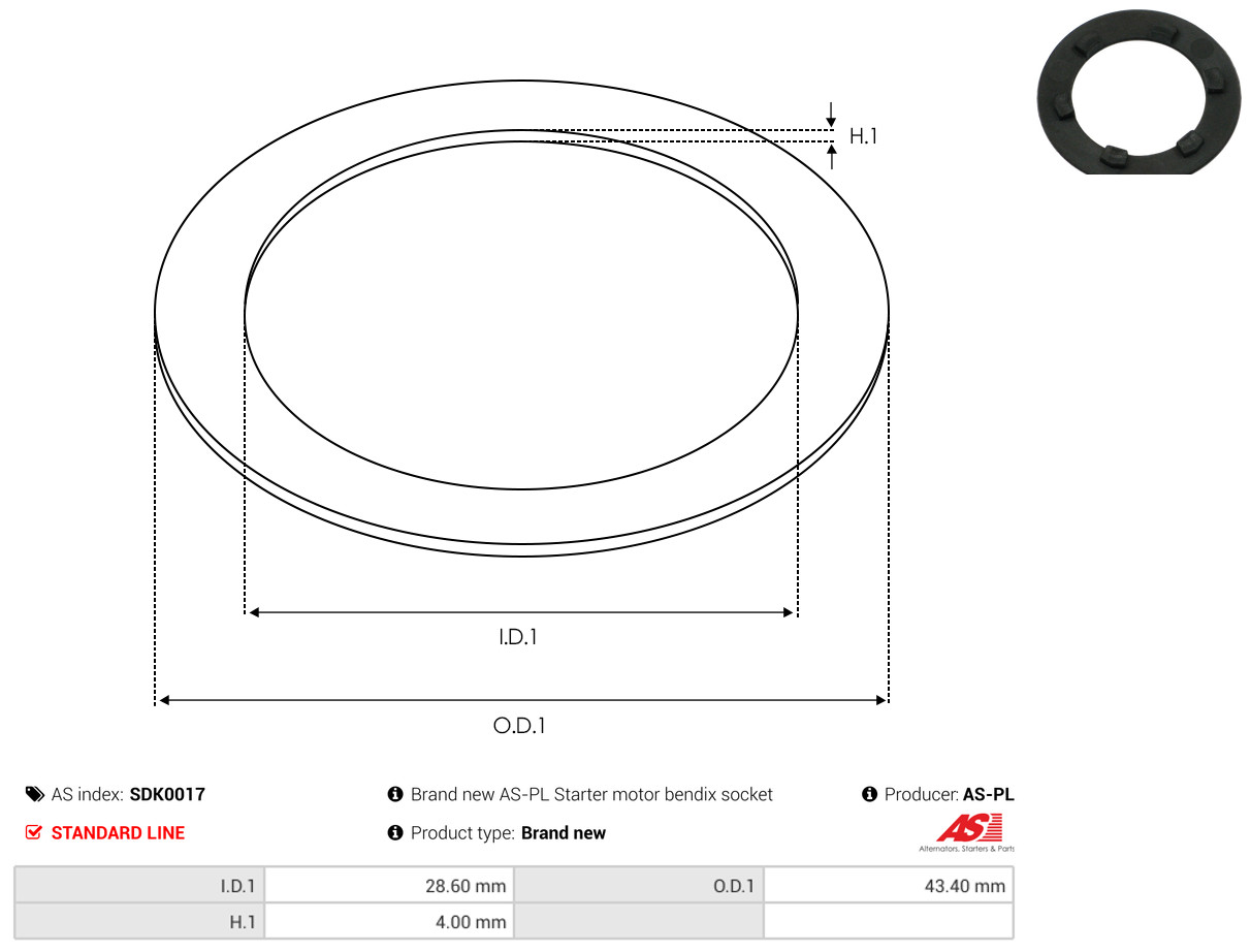 AS-PL sdk0017 43,40mm