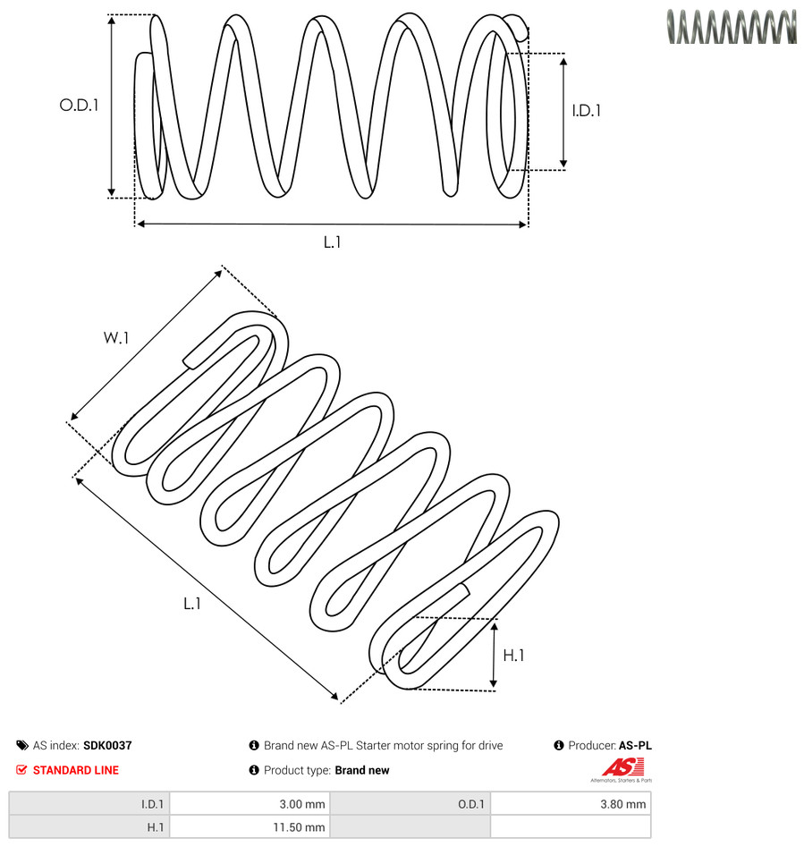 AS-PL sdk0037 3,80mm