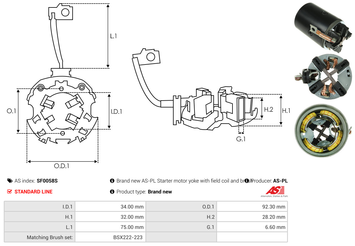 AS-PL sf0058s 92,30mm