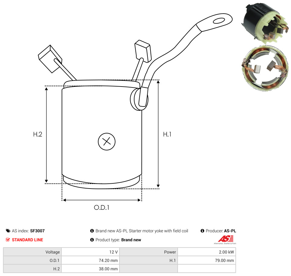 AS-PL sf3007 74,20mm for VW