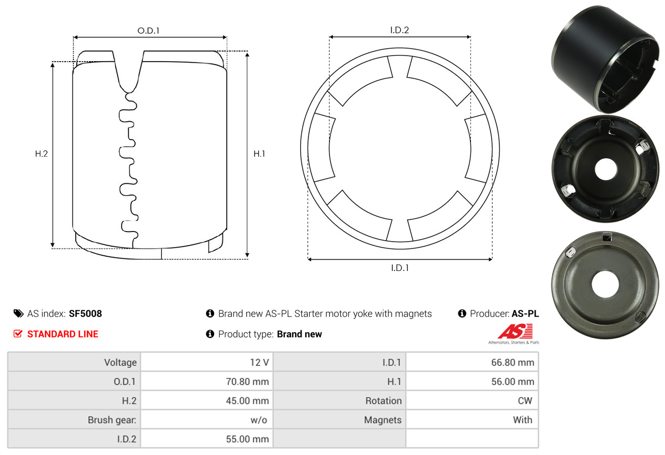 AS-PL sf5008 70,80mm for MAZDA MITSUBISHI NISSAN