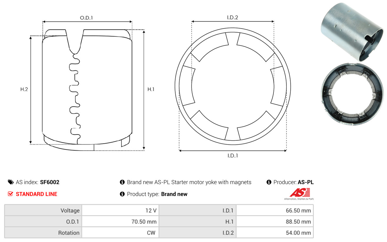 AS-PL sf6002 70,50mm