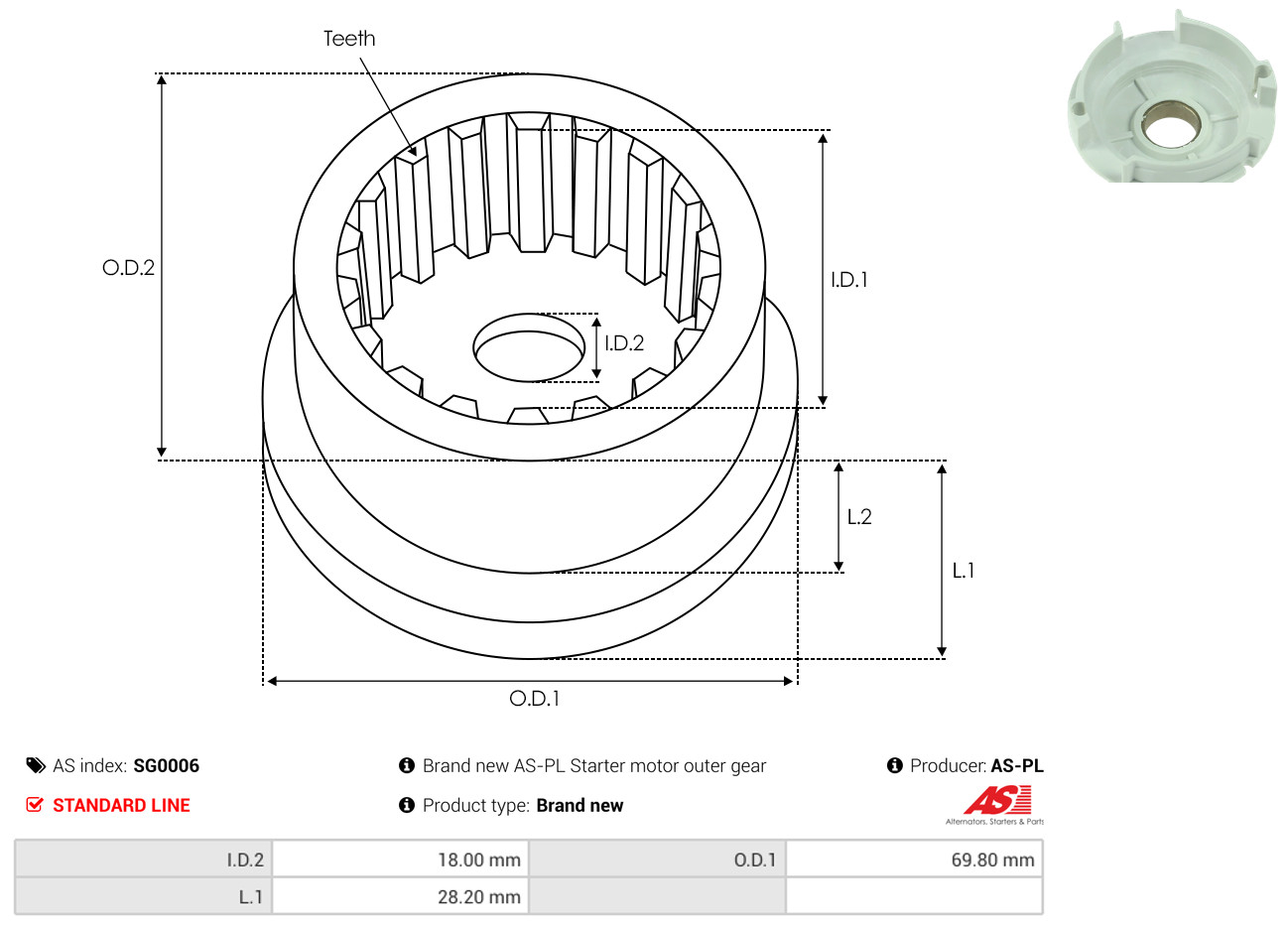 AS-PL sg0006 69,80mm
