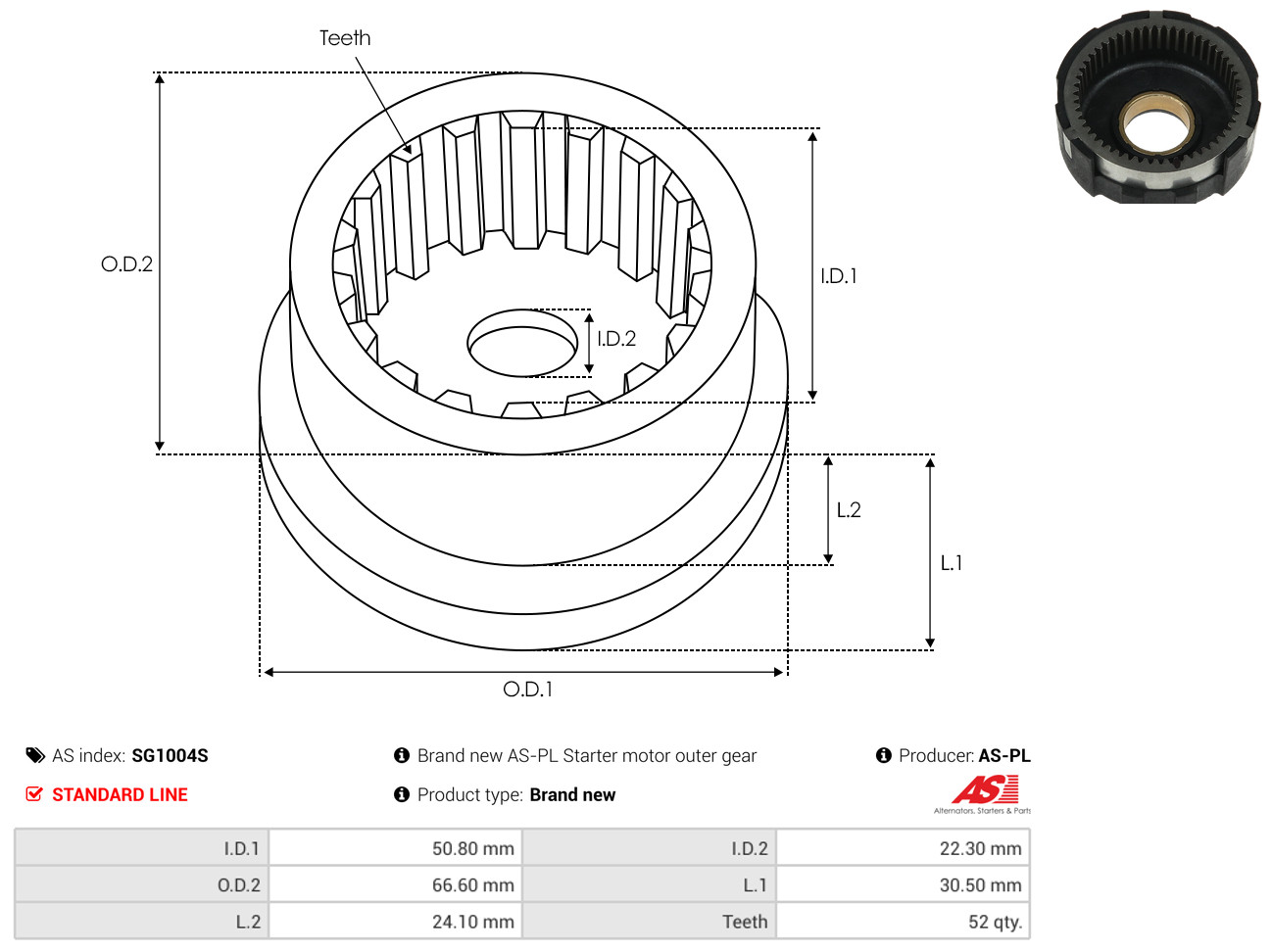 AS-PL sg1004s 66,60mm