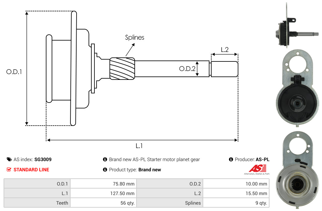 AS-PL sg3009 75,80mm