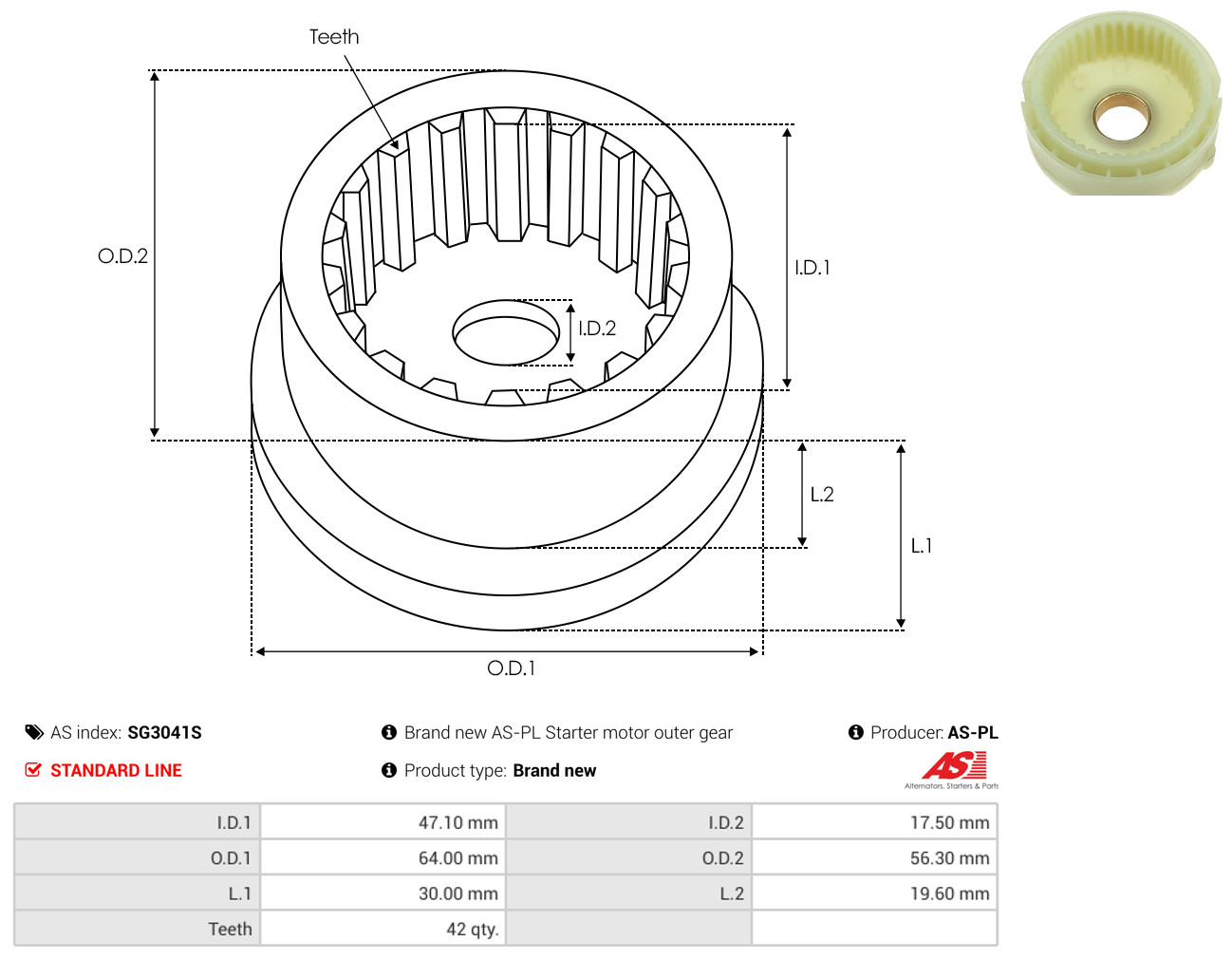 AS-PL sg3041s 56,30mm