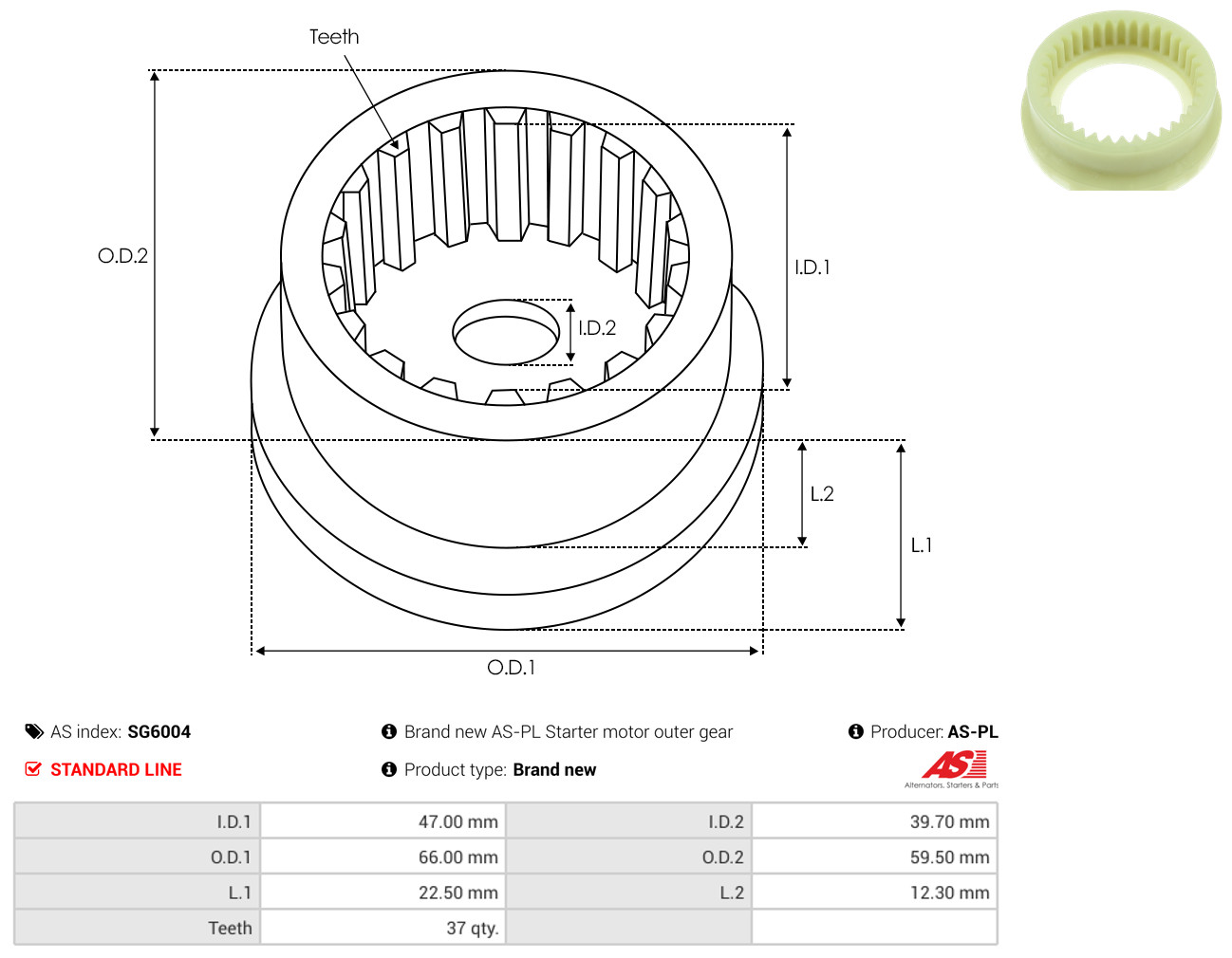 AS-PL sg6004 59,50mm
