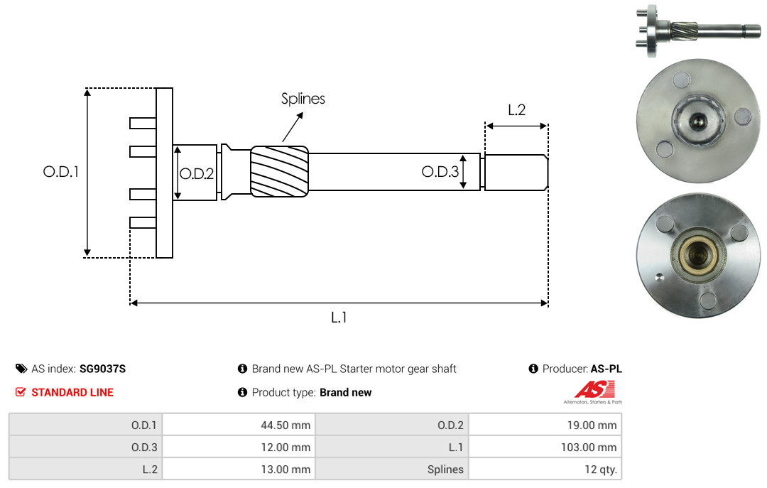 AS-PL sg9037s 190mm