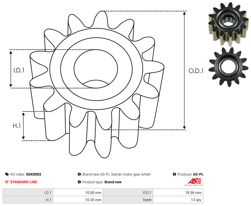 AS-PL sgk0002 18,96mm