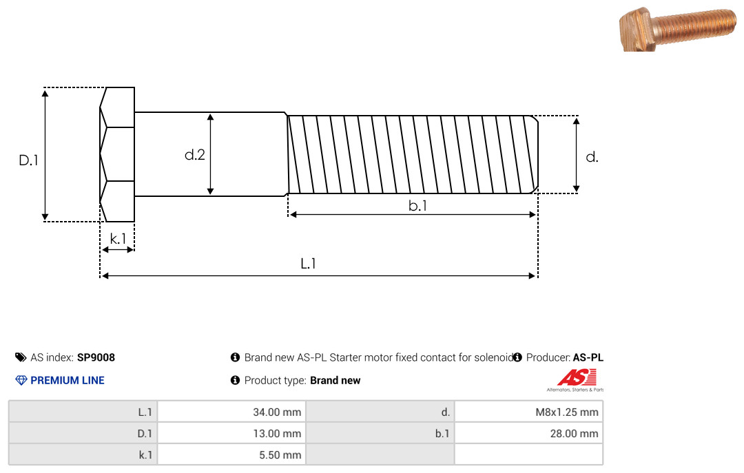 AS-PL sp9008 130mm