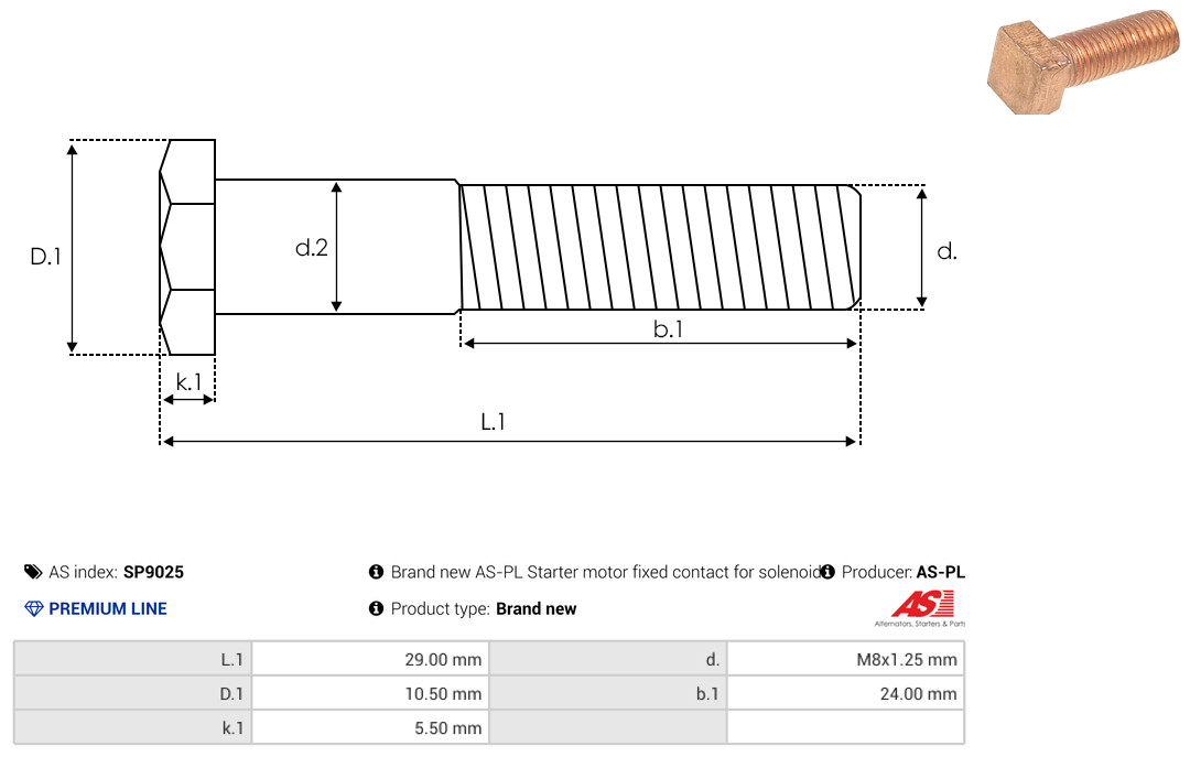 AS-PL sp9025 10,50mm