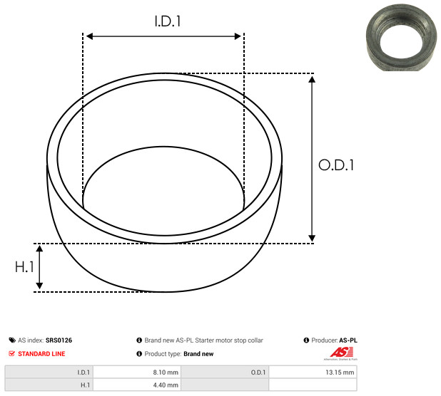 AS-PL srs0126 13,15mm