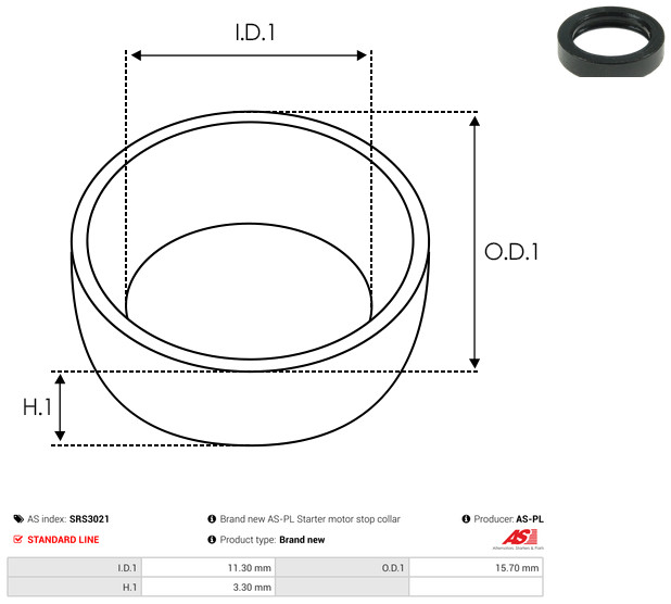 AS-PL srs3021 15,70mm