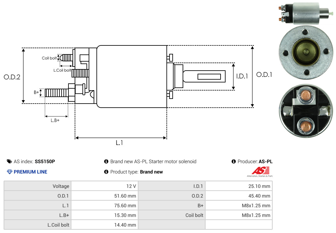 AS-PL ss5150p for MAZDA MITSUBISHI