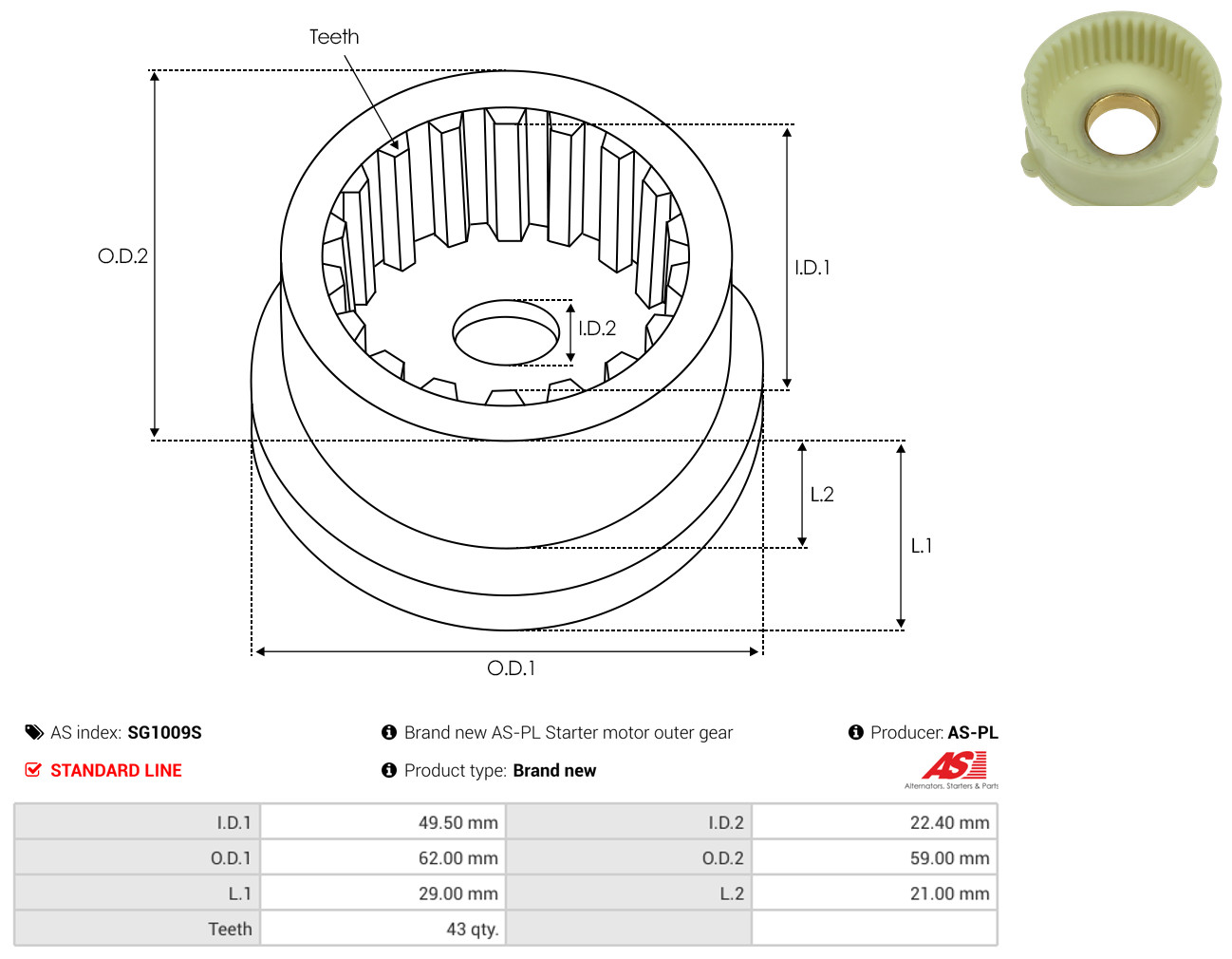 AS-PL sg1009s 590mm