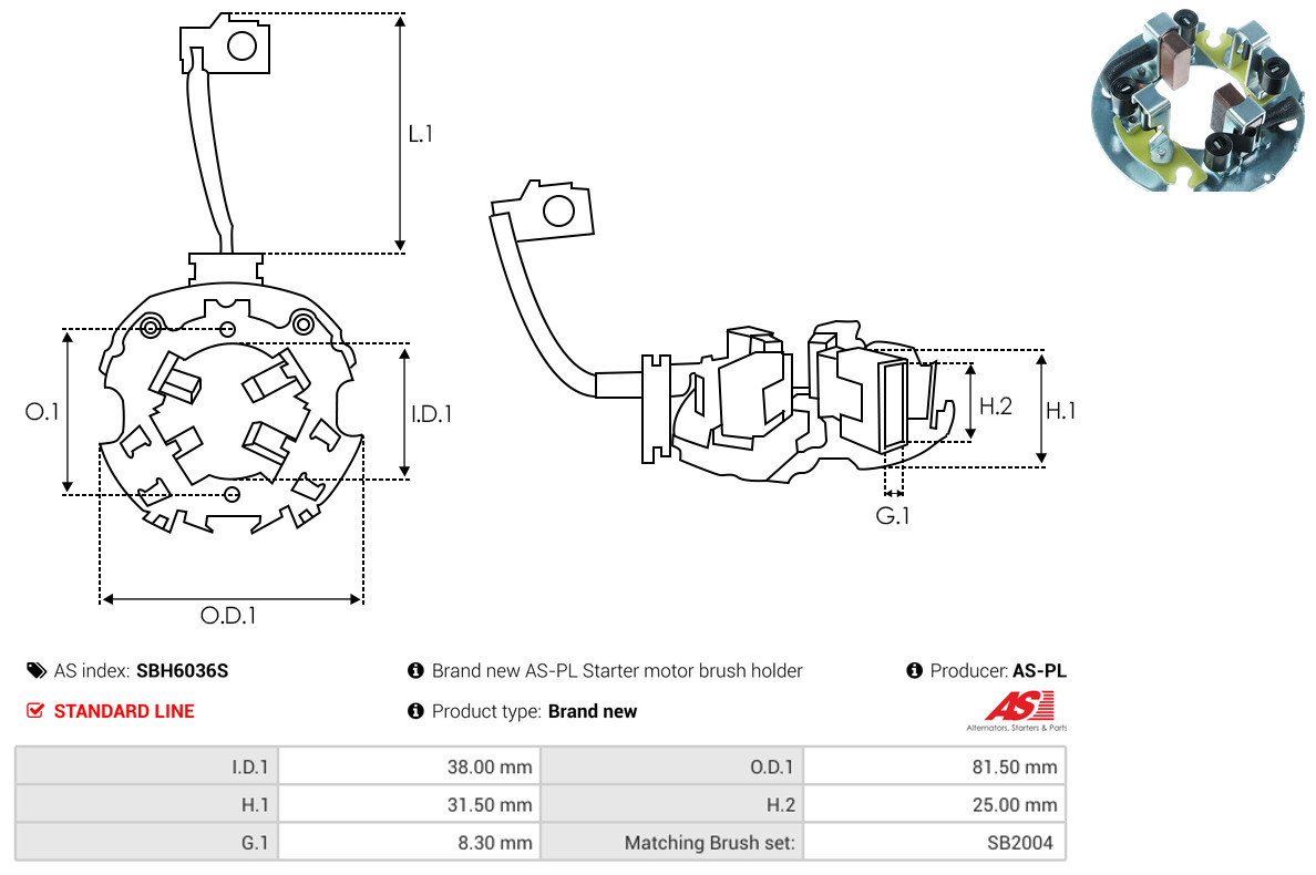 AS-PL sbh6036s 81,50mm