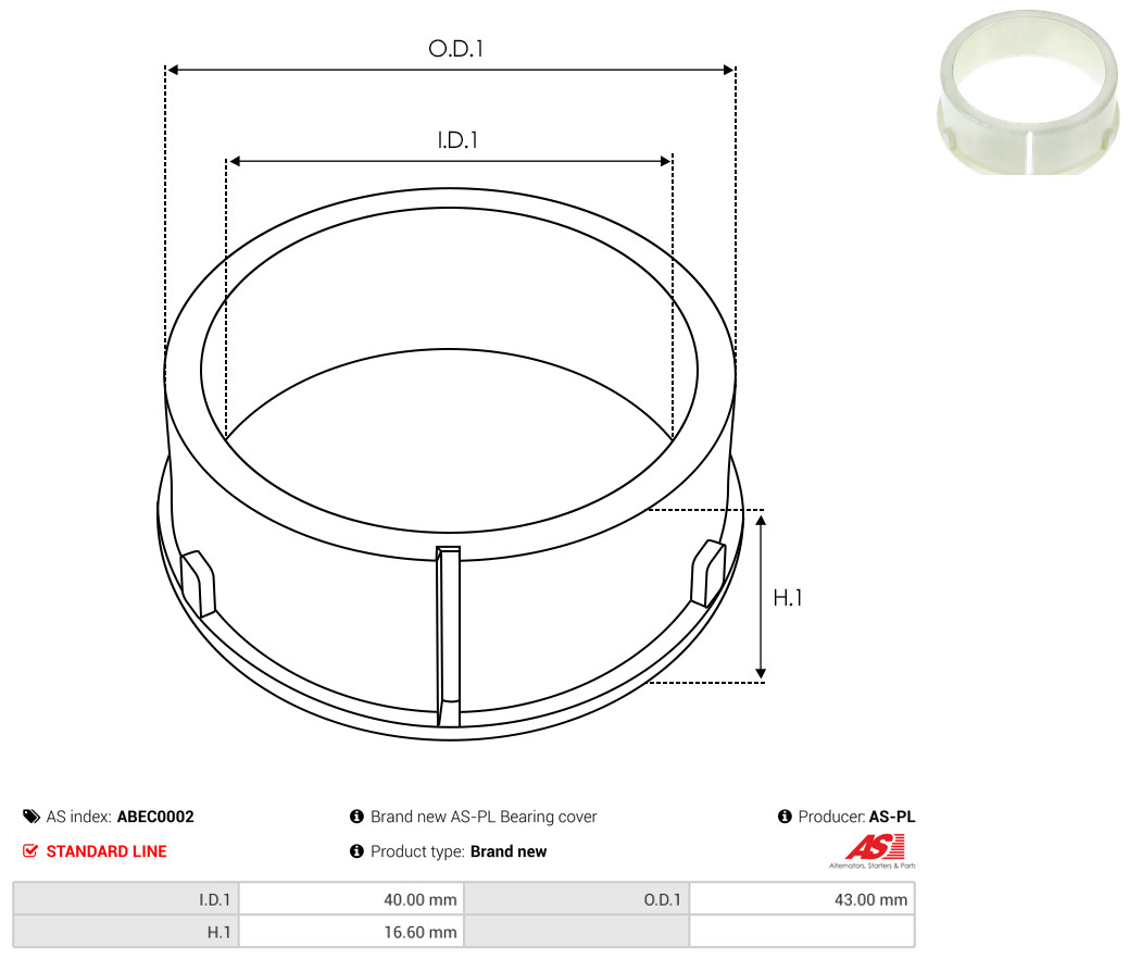 AS-PL abec0002 430mm for VOLVO FIAT IVECO MERCEDES-BENZ VW