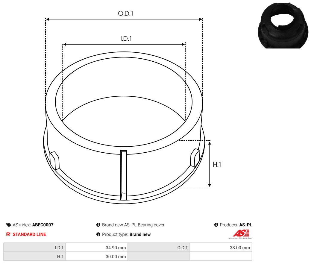 AS-PL abec0007 380mm for VW