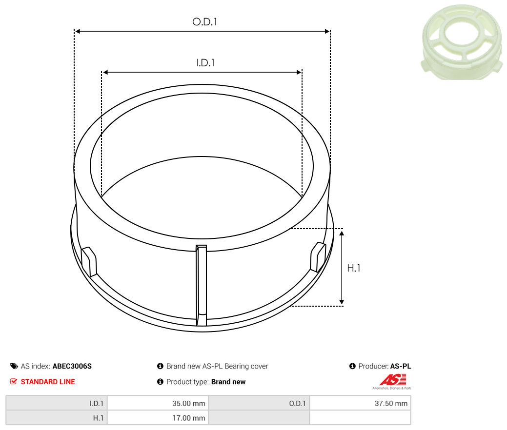 AS-PL abec3006s 37,50mm