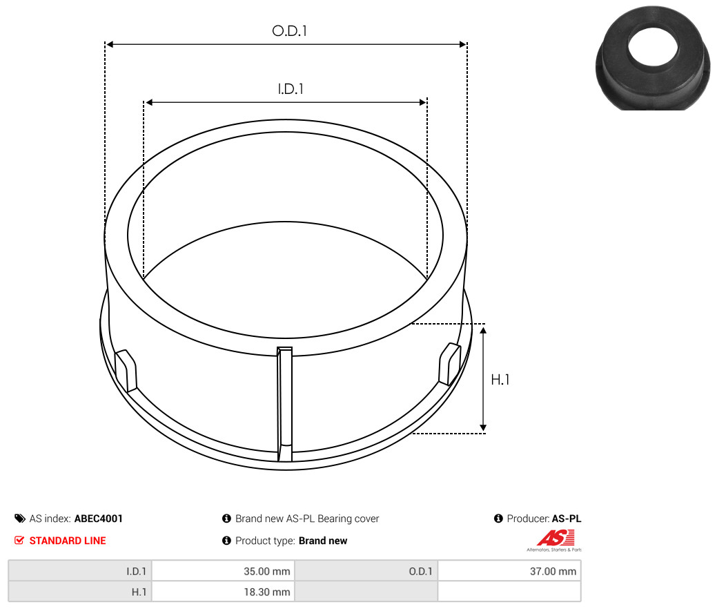 AS-PL abec4001 370mm
