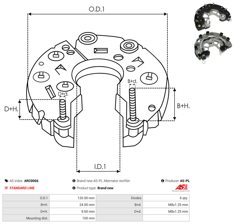 AS-PL arc0066 120,50mm