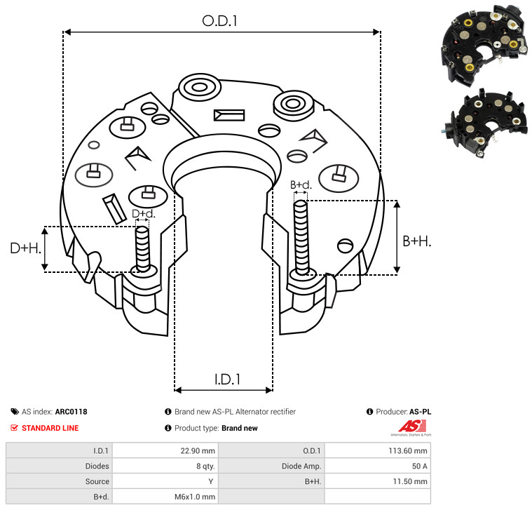 AS-PL arc0118 113,60mm
