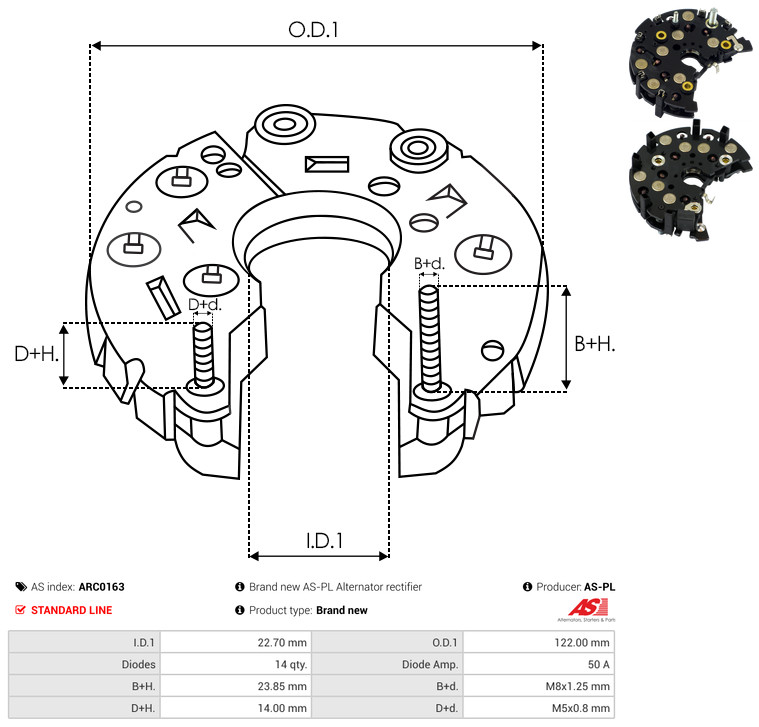 AS-PL arc0163 1220mm