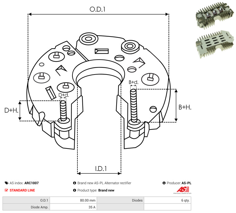AS-PL arc1007 800mm