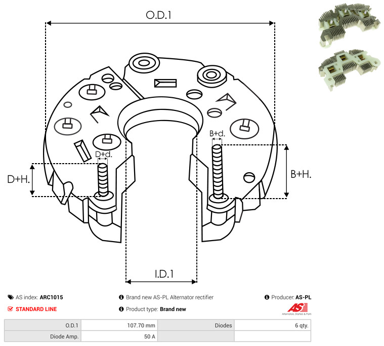 AS-PL arc1015 107,70mm
