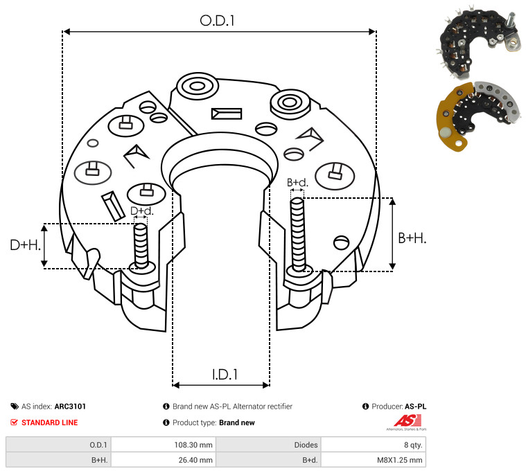 AS-PL arc3101 108,30mm