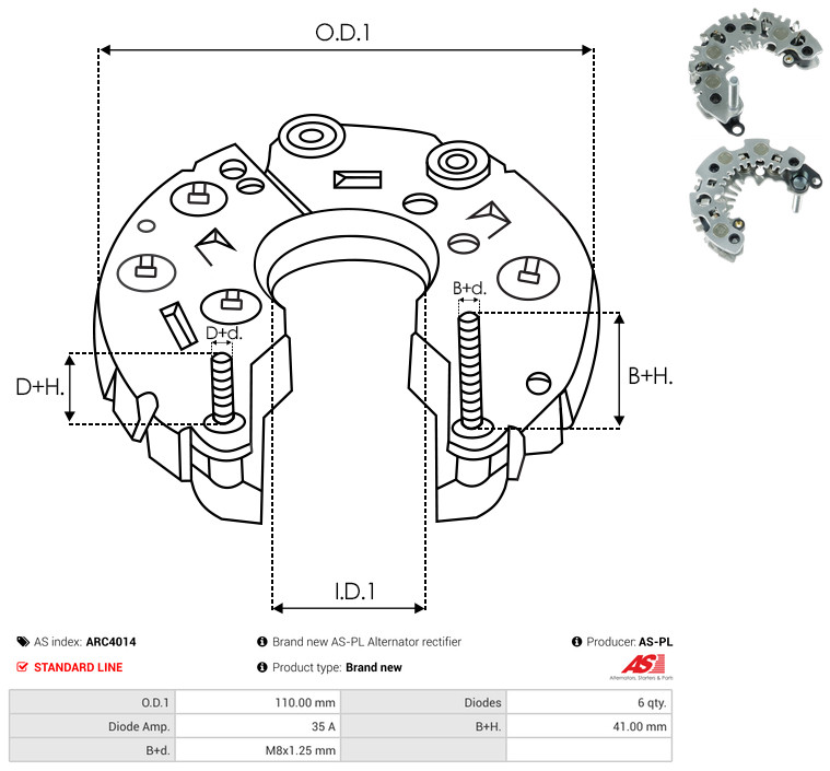 AS-PL arc4014 1100mm