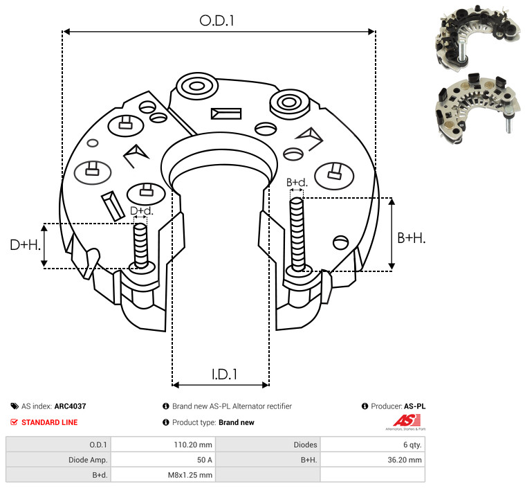 AS-PL arc4037 110,20mm