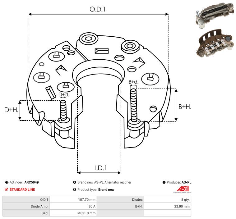 AS-PL arc5049 107,70mm