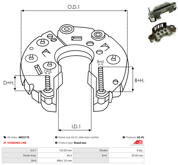 AS-PL arc5179 1230mm