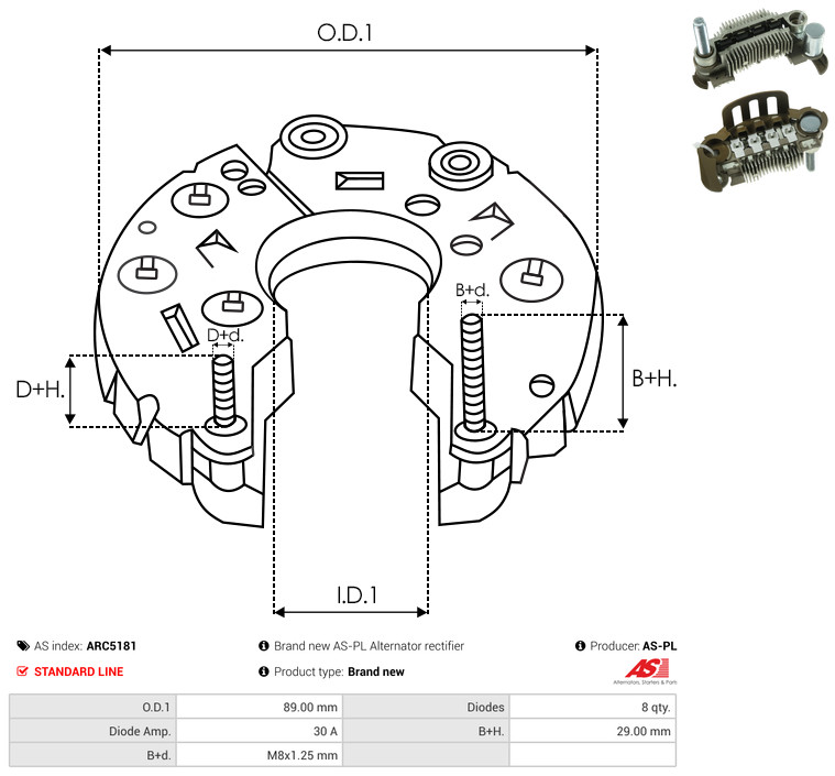 AS-PL arc5181 890mm